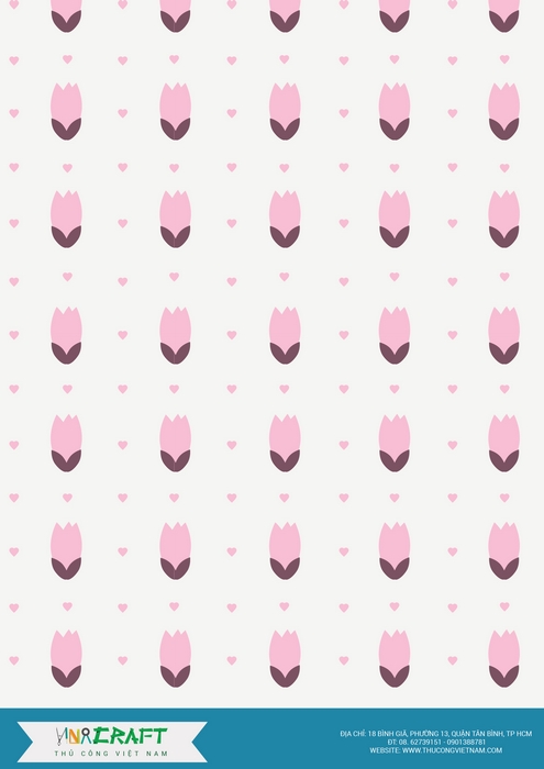 Giấy scrapbook hoa tulip